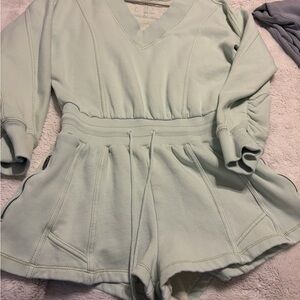 FP Movement by Free People Mint Green Romper intercept romper Sweatshirt Style